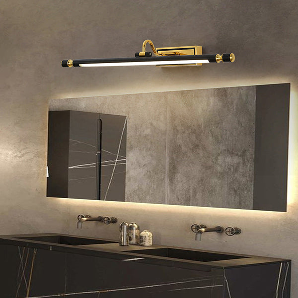 Luxe Zwart-Gouden Spiegellamp – LumoGold