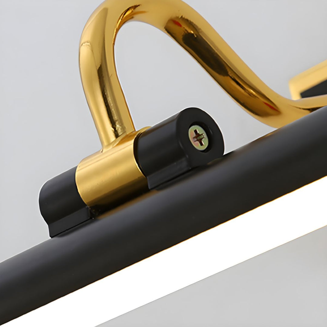 Luxe Zwart-Gouden Spiegellamp – LumoGold