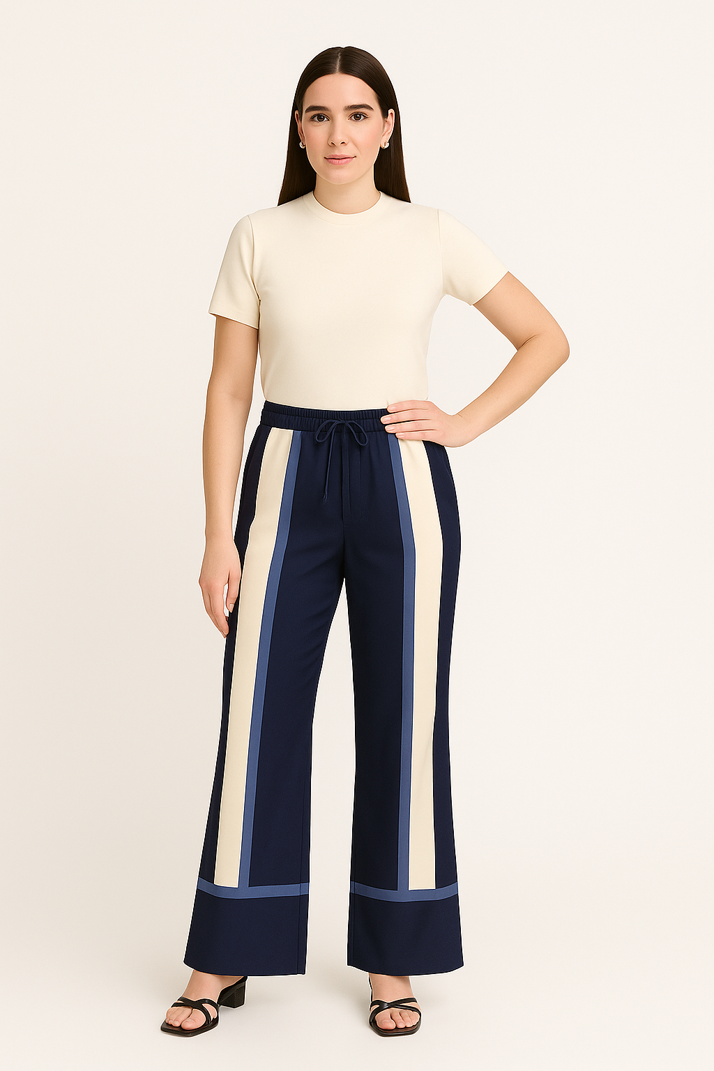 Bieloria – Broek met Contrasterende Biezen