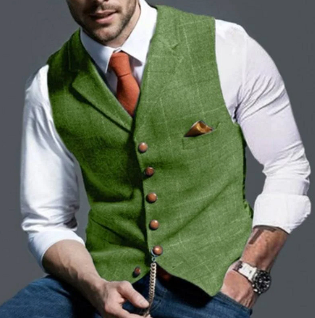 Vintage herenvest – Klassieke stijl met moderne rand