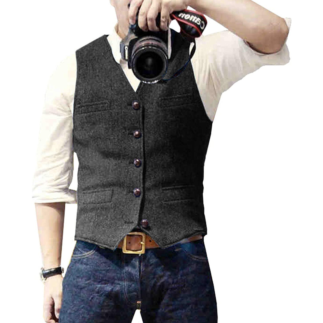 Denim vest voor heren