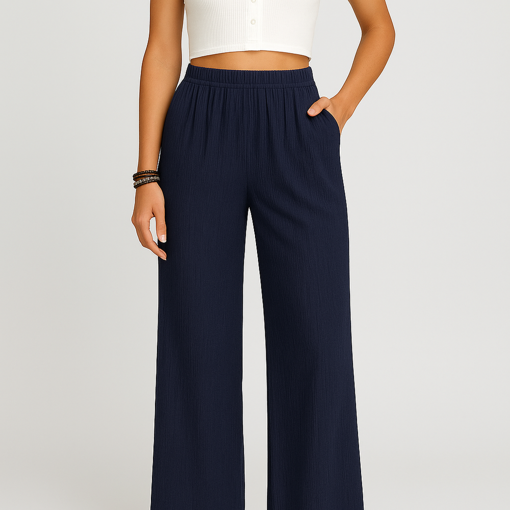 
                  
                    Aurelia – Wijde Damesbroek met Hoge Taille
                  
                
