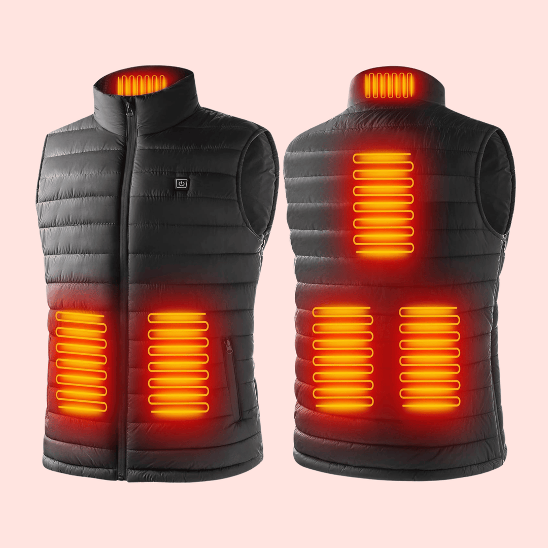 Lichte verwarmde bodywarmer die binnen 30 seconden warm is