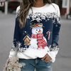 Dames kerst sweatshirt met sneeuwvlokprint