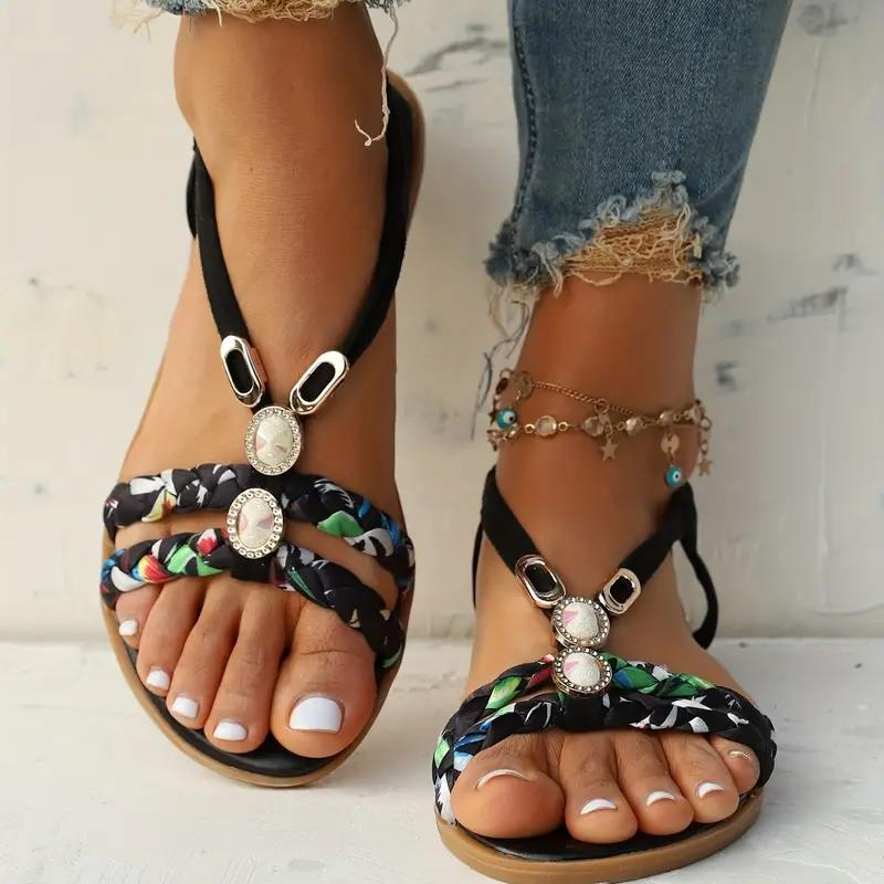 
                  
                    Zolavie – Vlakke Boho Dames Sandalen met Ondersteunende Zool en Zomerse Stijl
                  
                