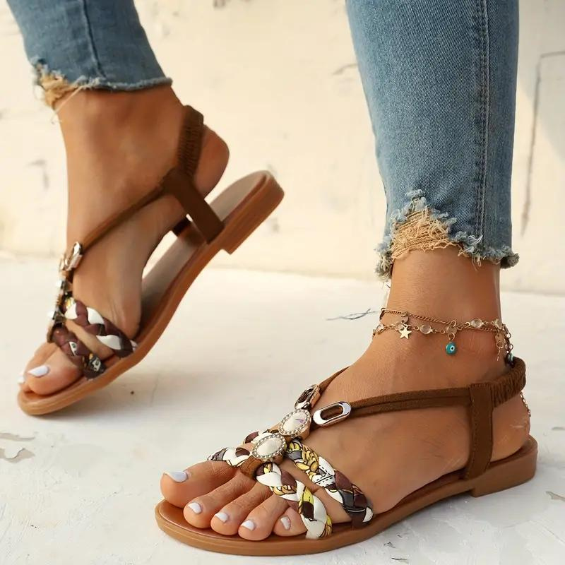 
                  
                    Zolavie – Vlakke Boho Dames Sandalen met Ondersteunende Zool en Zomerse Stijl
                  
                