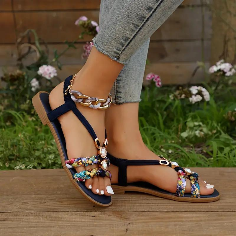 
                  
                    Zolavie – Vlakke Boho Dames Sandalen met Ondersteunende Zool en Zomerse Stijl
                  
                