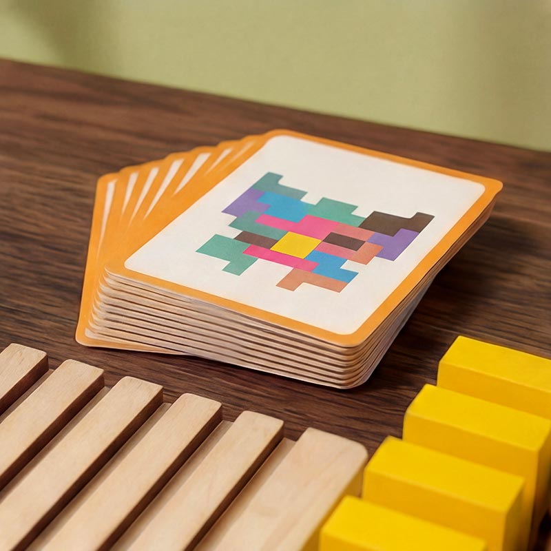 Houten tetris-puzzelspel - breinbreker die met je kind meegroeit