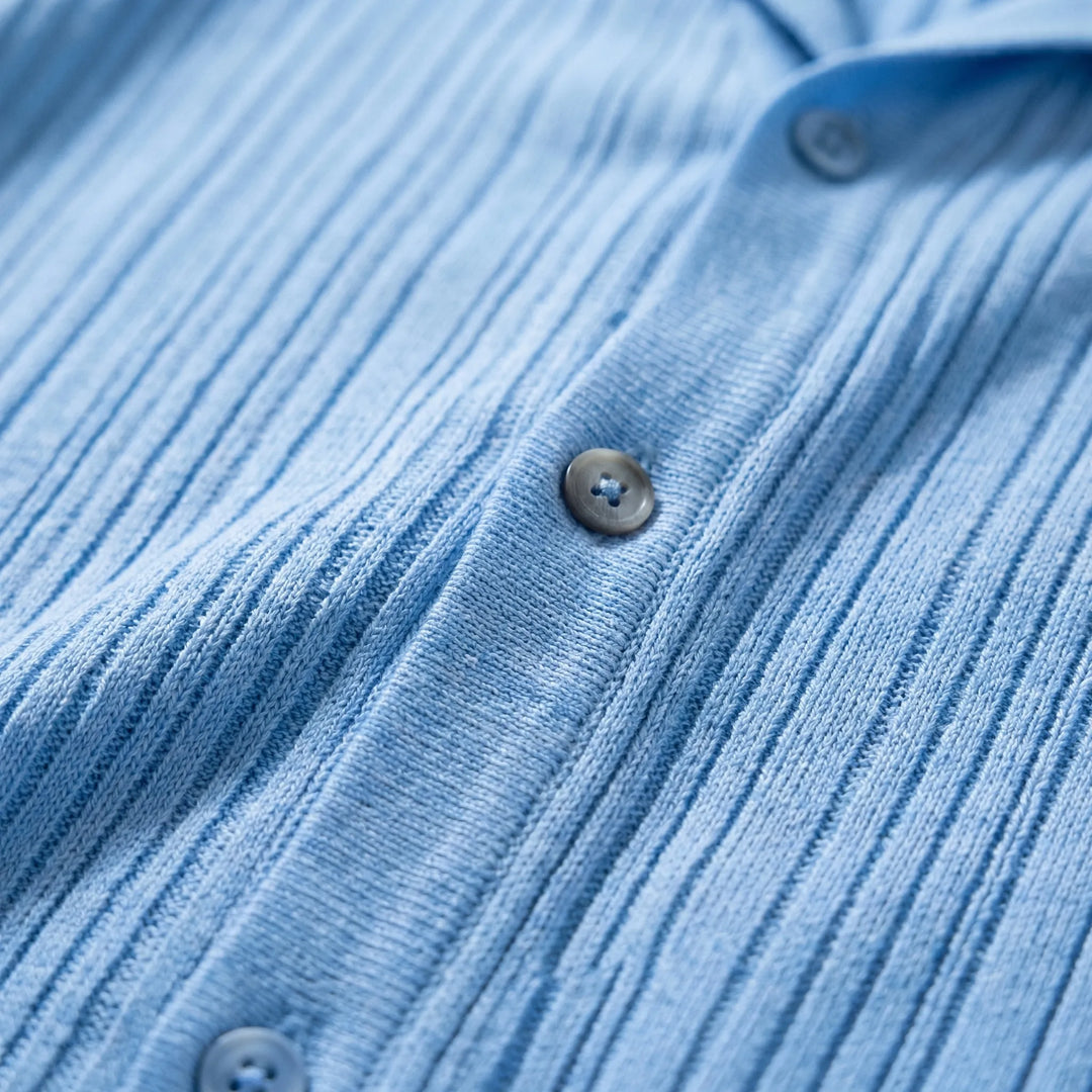 BrixonShort-Sleeve Knitted Casual Shirt