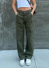 Trendy Hoge Taille Cargo Jeans Dames