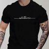 Casual Heren T-shirt met Ronde Hals en Minimalistische Print