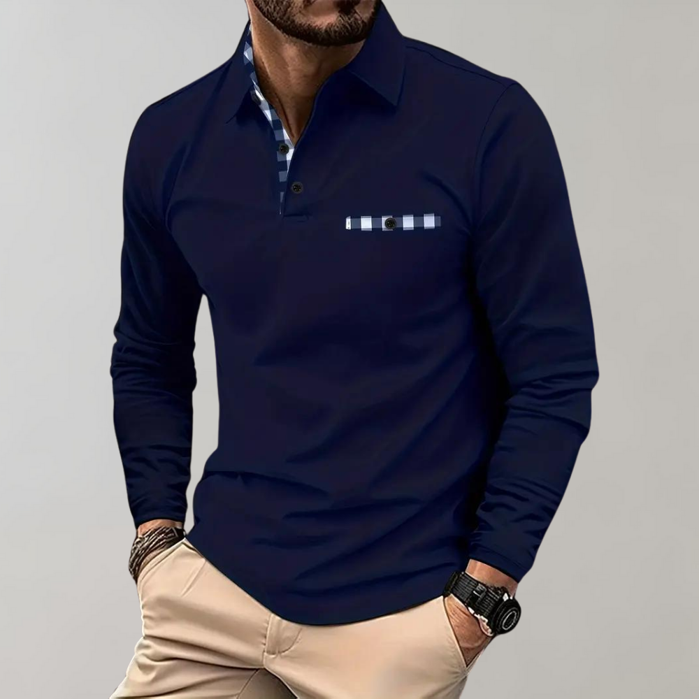 Heren Polo met Lange Mouwen - Oliver