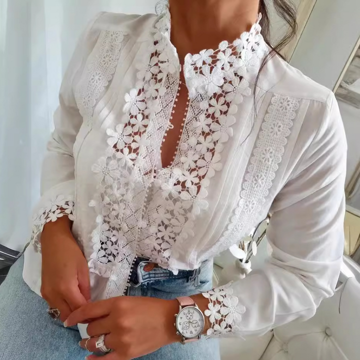 Elegante Kant Blouse voor Dames