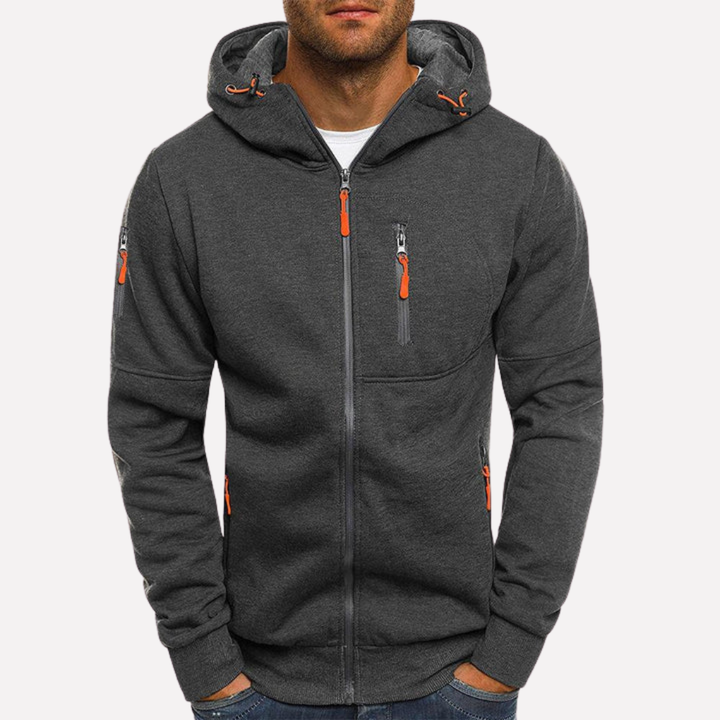 Stijlvolle Sweatshirt Jack met Kap
