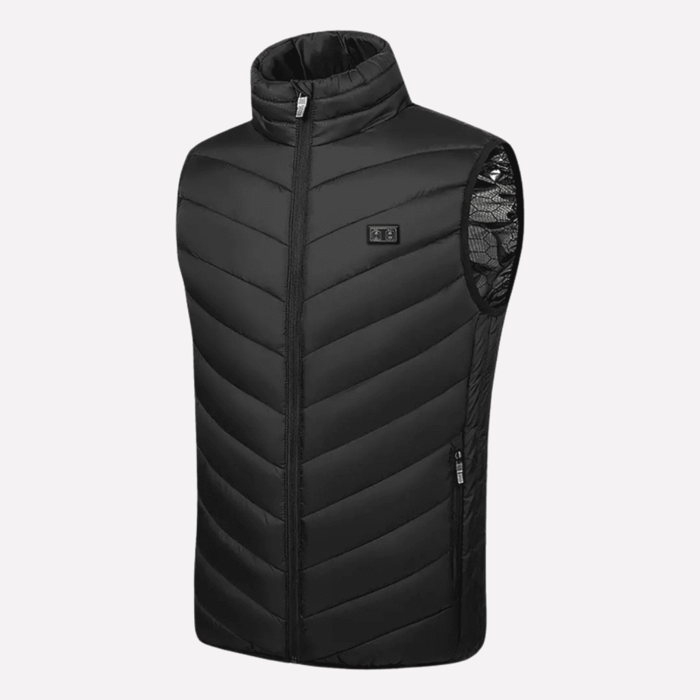 Verwarmde herenjas met afneembare capuchon en warmtezones