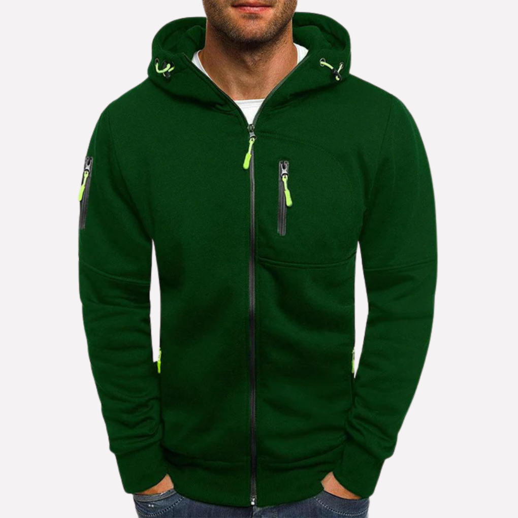 Stijlvolle Sweatshirt Jack met Kap