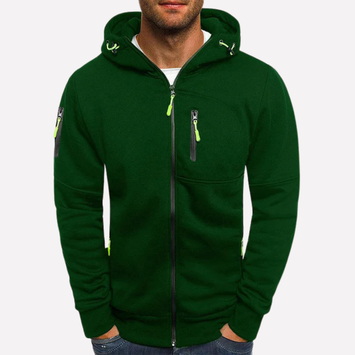 Stijlvolle Sweatshirt Jack met Kap