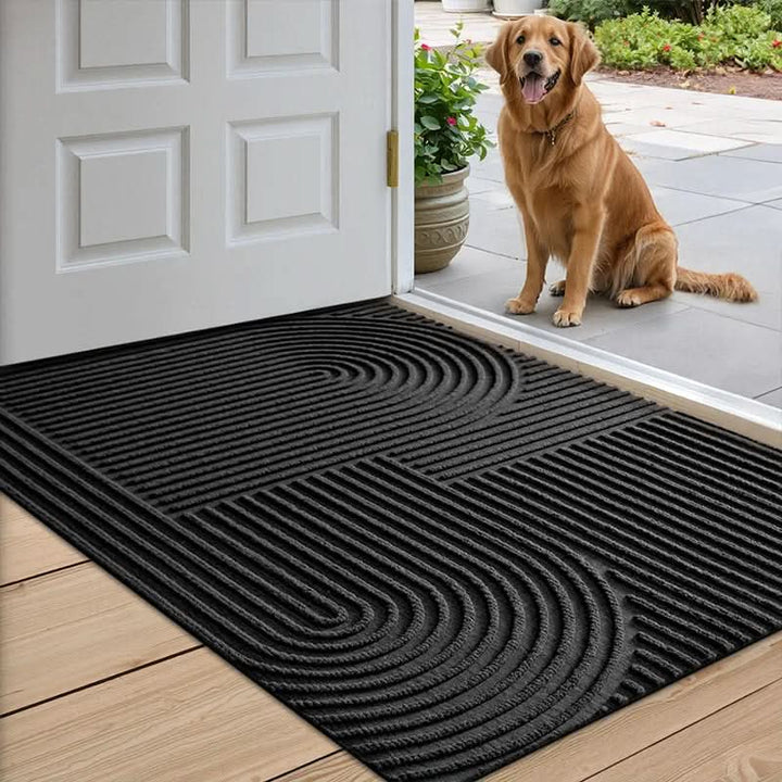 AQUARAY – Absorberende en wasbare mat met vloeiend lijnenpatroon