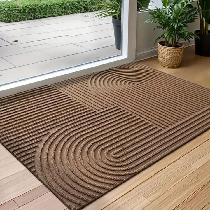 AQUARAY – Absorberende en wasbare mat met vloeiend lijnenpatroon