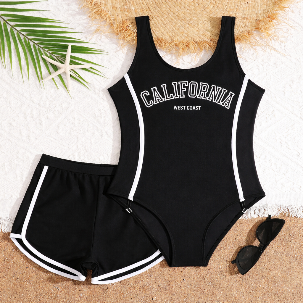 Meisjes’ Eenstuk Badpak met Shorts