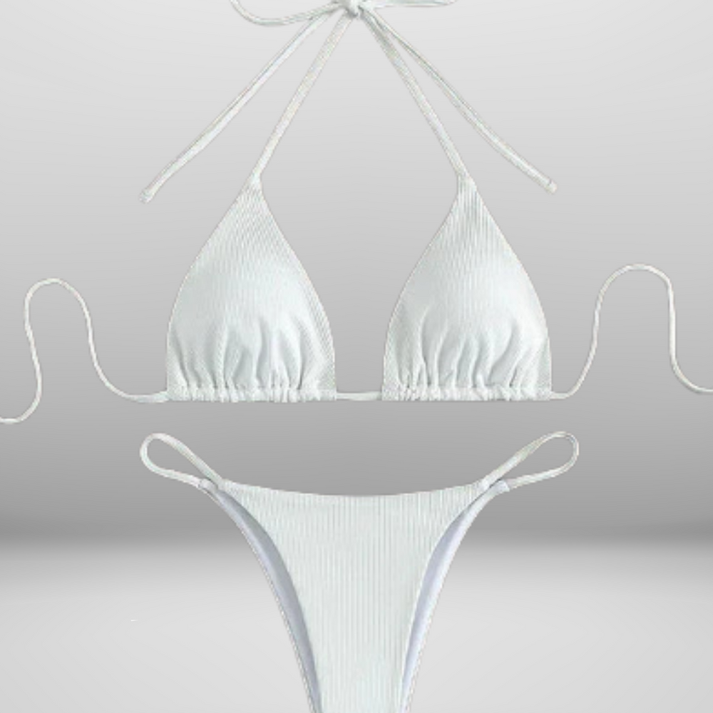 
                  
                    Calyora – Bikini Set met Diepe V-Hals en Hoge Taille
                  
                