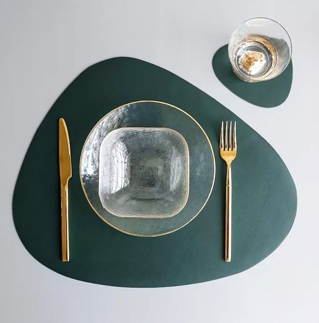 Waterbestendige Leren Placemat Set - Tablevo