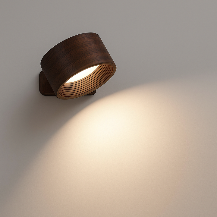 Snoerloze LED-wandlamp met 360° draaibare kop, aanraakdimmer, 3 lichtkleuren en USB-C-accu