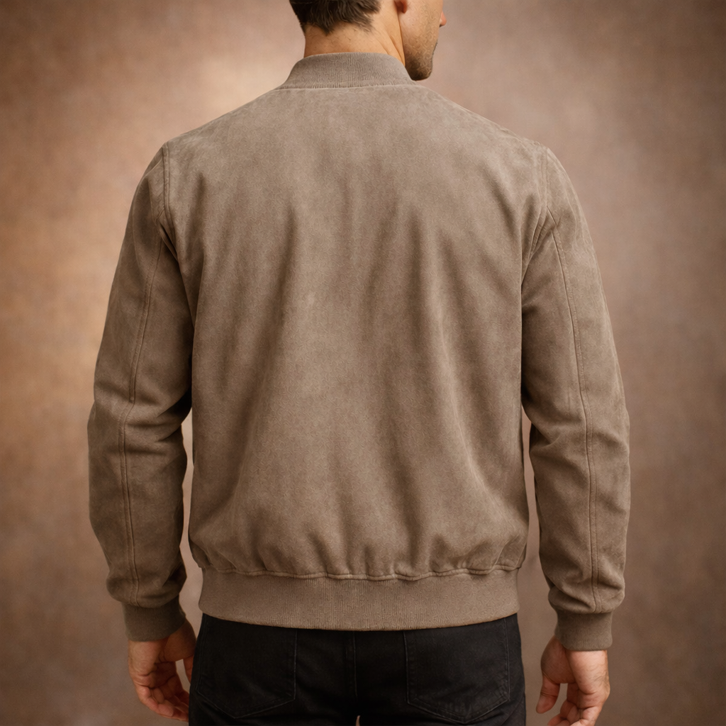 Herenbomberjack in suèdelook – licht smart-casual jack