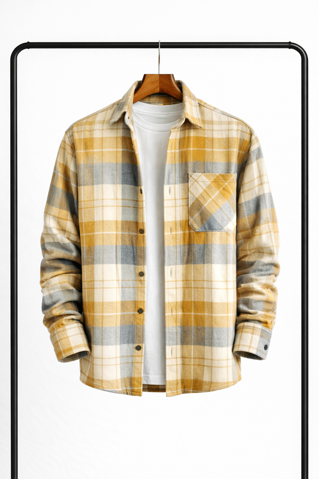 Klassiek geruit overshirt voor heren – warm, comfortabel overhemdjack als tussenlaag