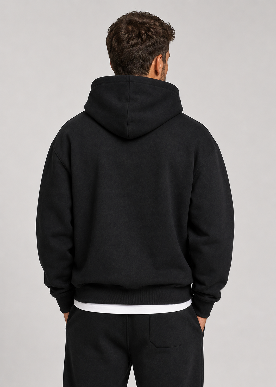 Heren hoodie- & joggerset - zachte katoenmix, losse pasvorm