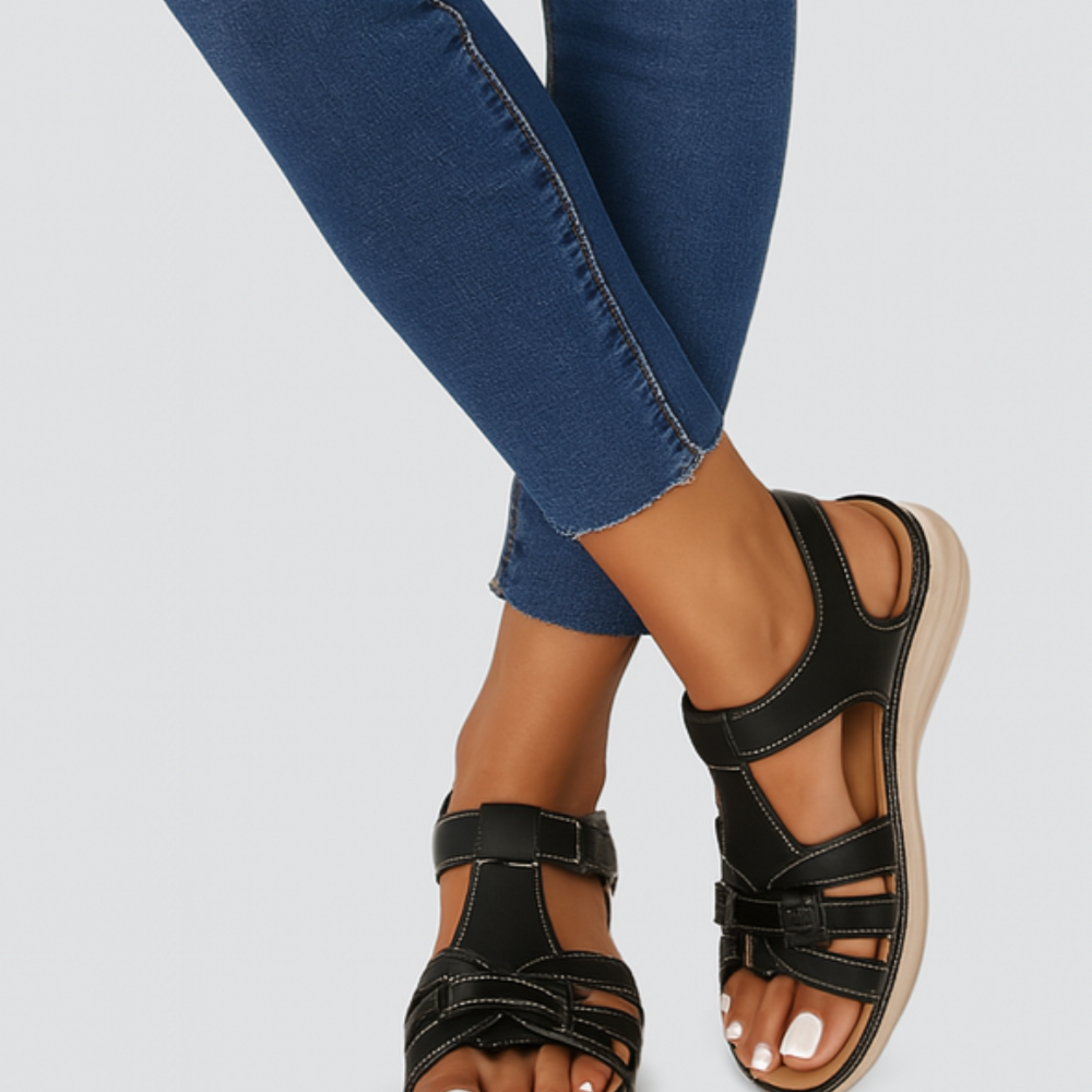 Liorena – Orthopedische Klittenbandsandalen met Gevoerde Zool en Superieur Comfort