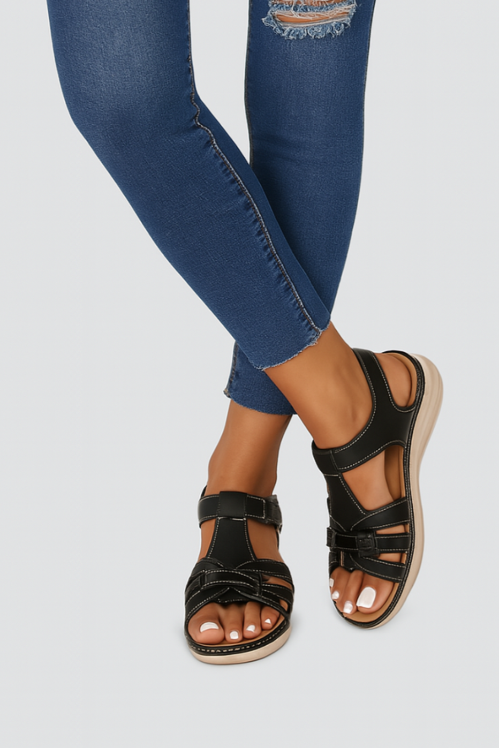 Liorena – Orthopedische Klittenbandsandalen met Gevoerde Zool en Superieur Comfort