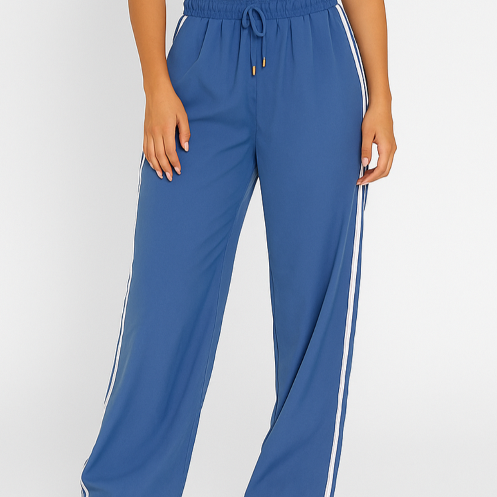 Navyrex – Sportieve Joggingbroek met Contrasterende Zijstrepen