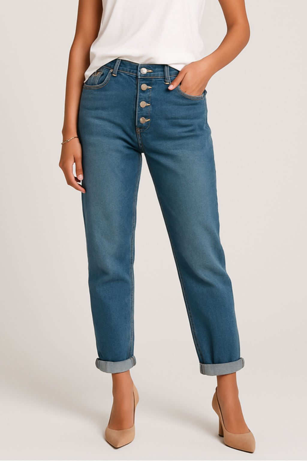 Valenciare – Hoge Taille Broek met Statement Design en Comfort