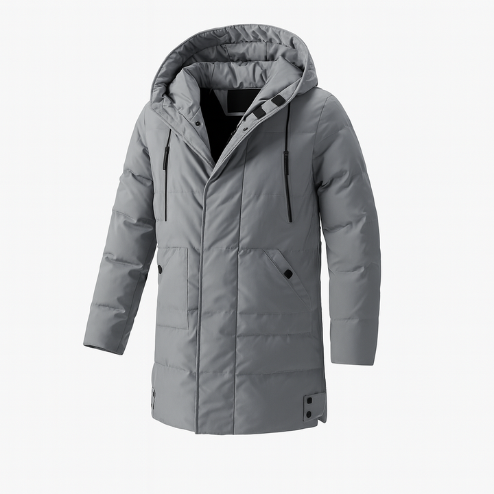 Geïsoleerde capuchonjas voor heren – functionele warmte met alledaagse stijl