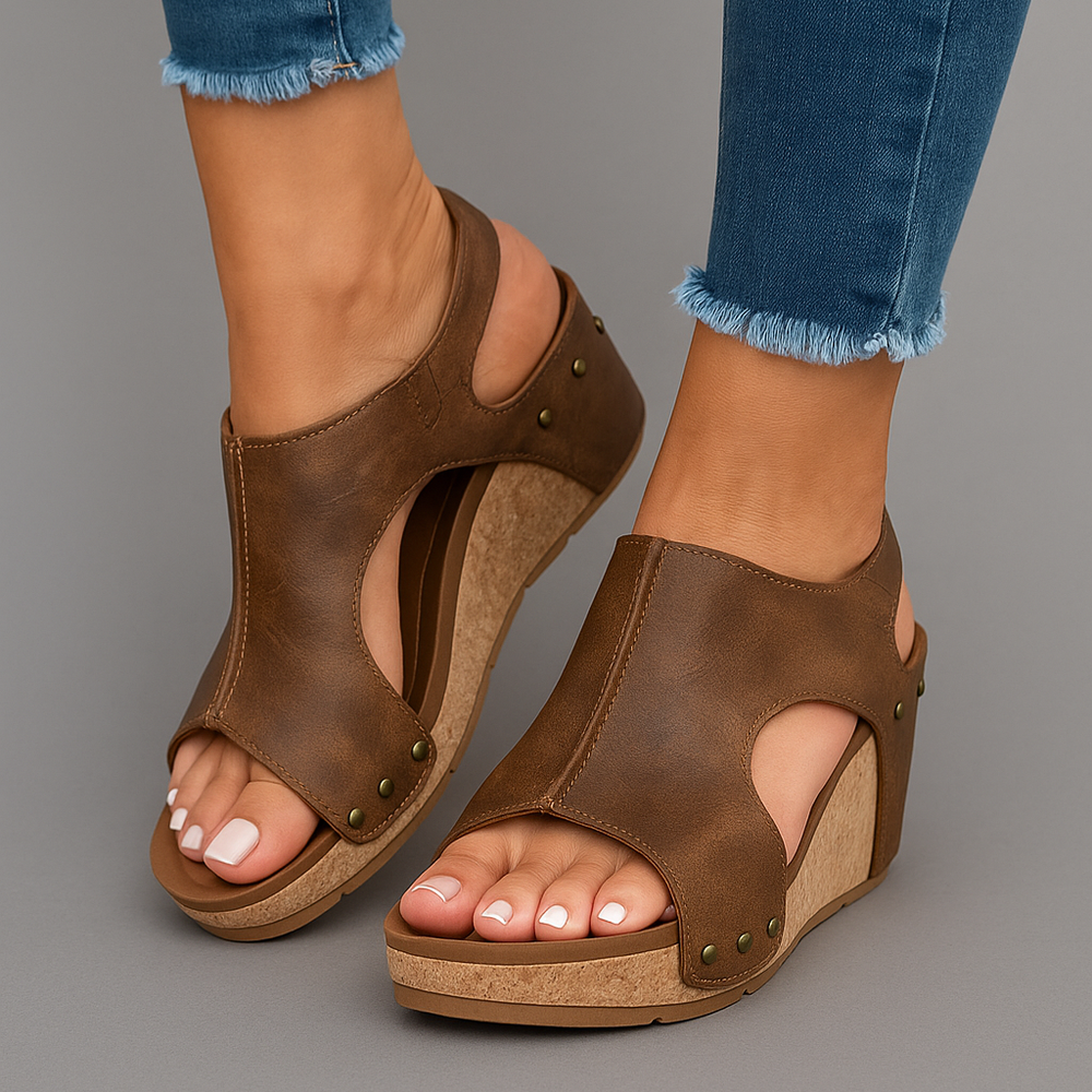 Solavena – Orthopedische Leren Dames Sandalen met Extra Support