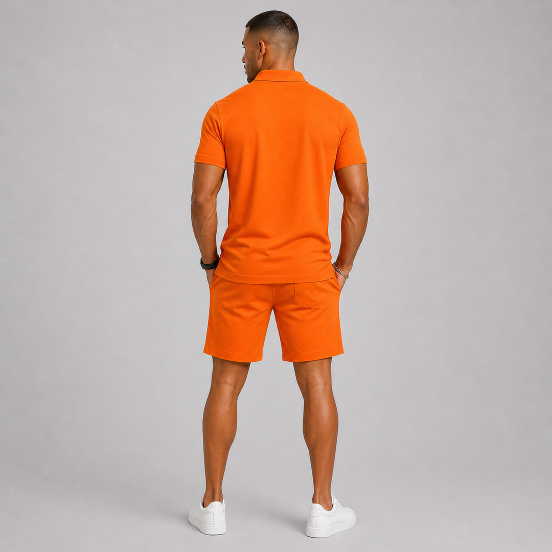 Lunelle | Heren Zomerse Sportset Polo & Shorts Lichtgewicht Comfort