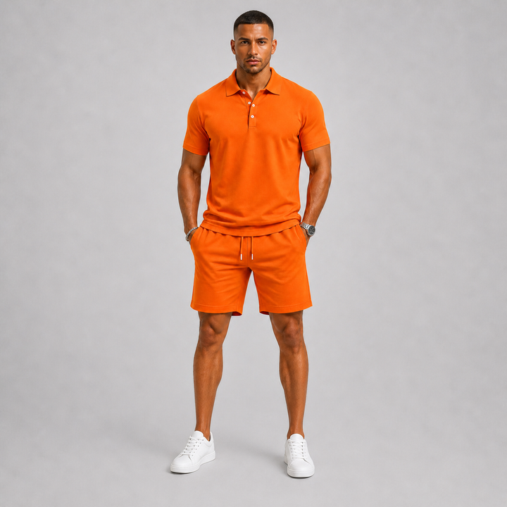 Lunelle | Heren Zomerse Sportset Polo & Shorts Lichtgewicht Comfort