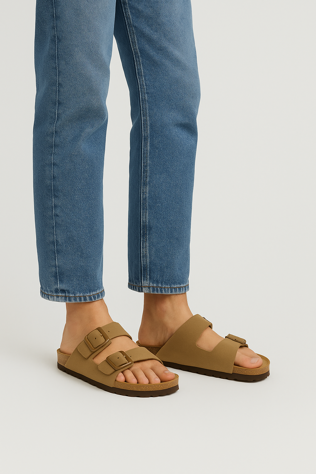 Seruno – Orthopedische Suède Sandalen met Extra Ondersteuning