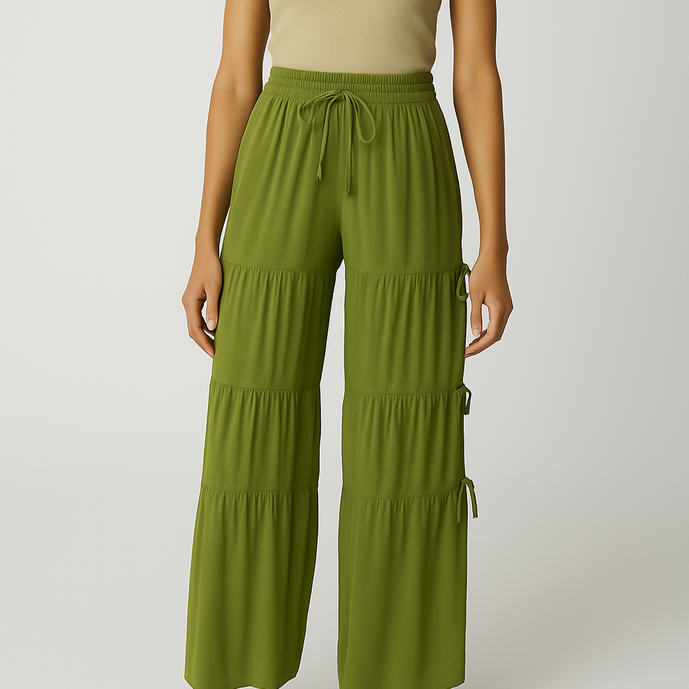 1+1 GRATIS - Niora – Wijde Damesbroek met Boho-Look