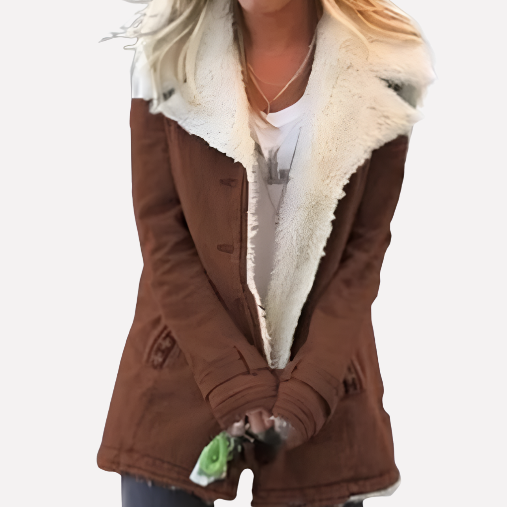 Casual Damesjas voor Winter en Overgangsweer