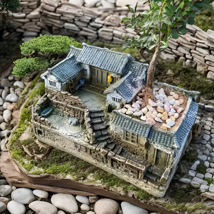 Rustiek cottage-tuinbeeld