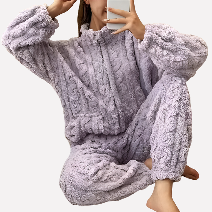 Dames Fleece Pyjama Set