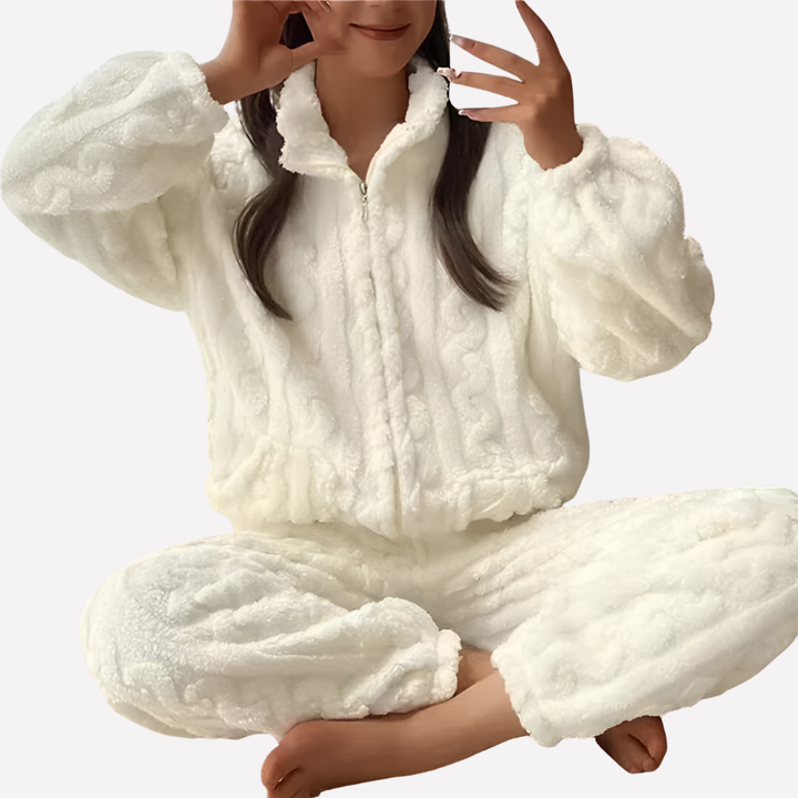Dames Fleece Pyjama Set