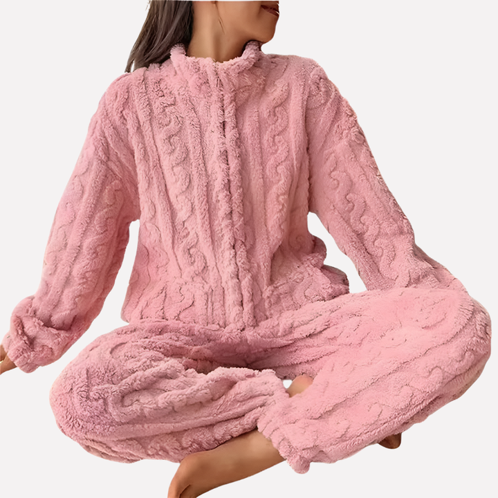 Dames Fleece Pyjama Set