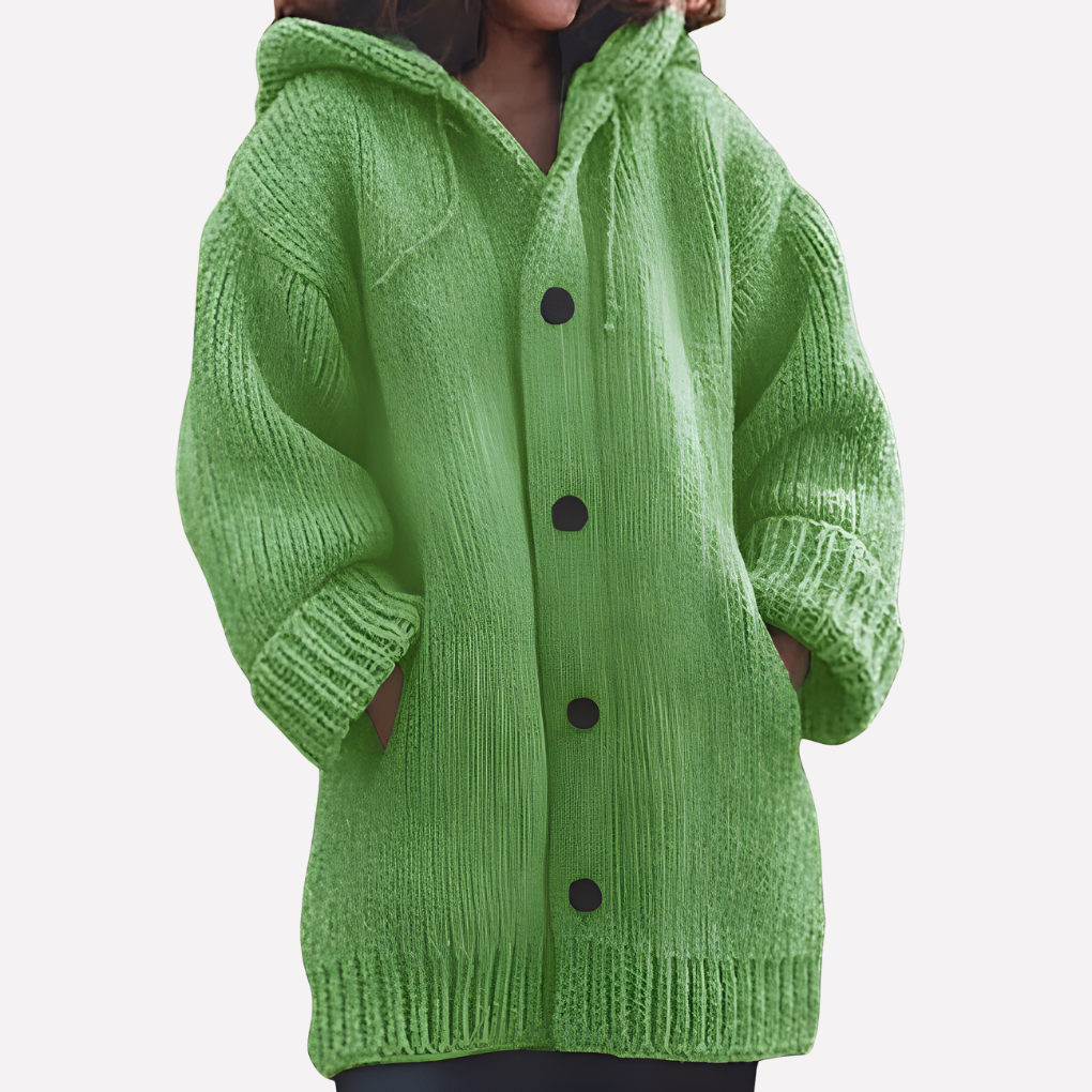 Dames Hoodie Cardigan met Lange Snit