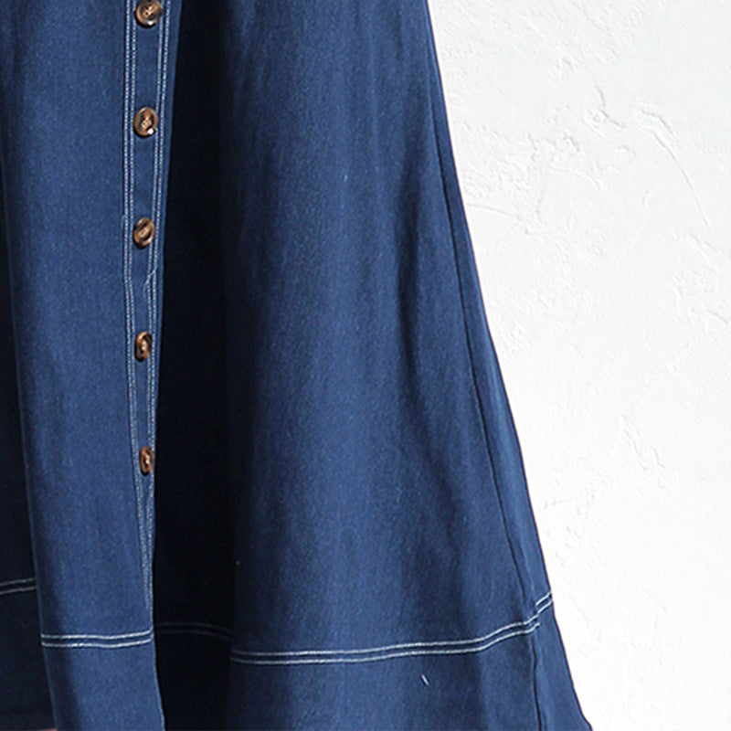
                  
                    Dorevia – Elegante Spijkerjurk met Zakken en Knoopsluiting - SkinzLine
                  
                