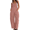 Corduroy tuinbroek met wijde pijpen voor dames – casual utility jumpsuit