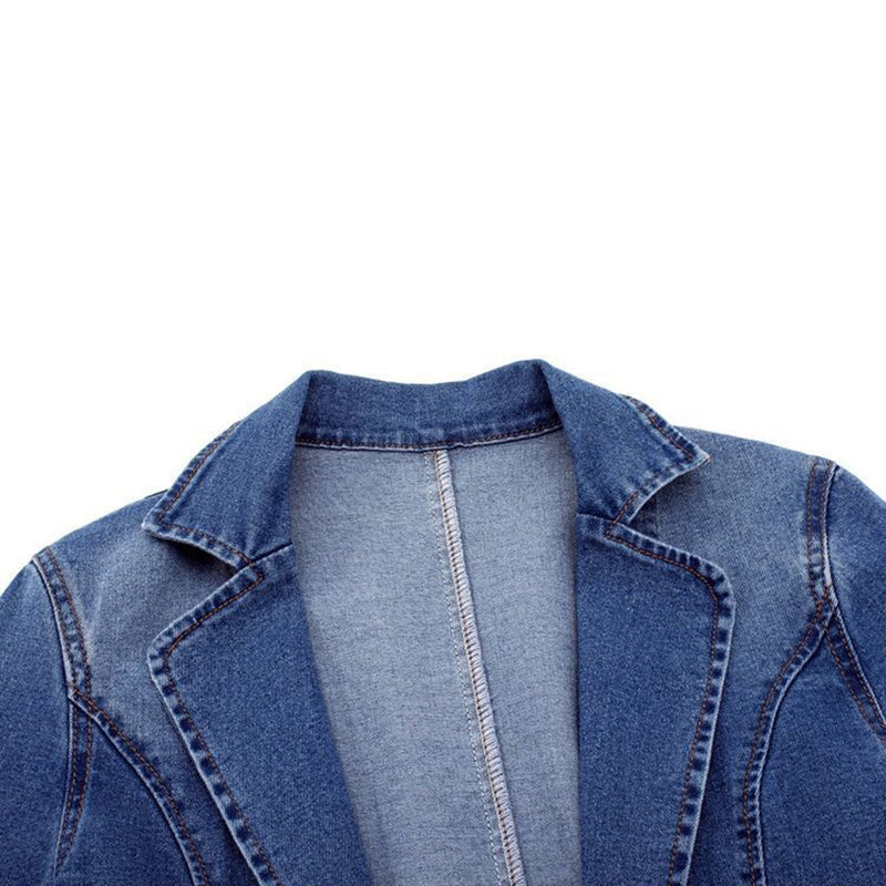 Stijlvolle Denim Blazer Voor Dames