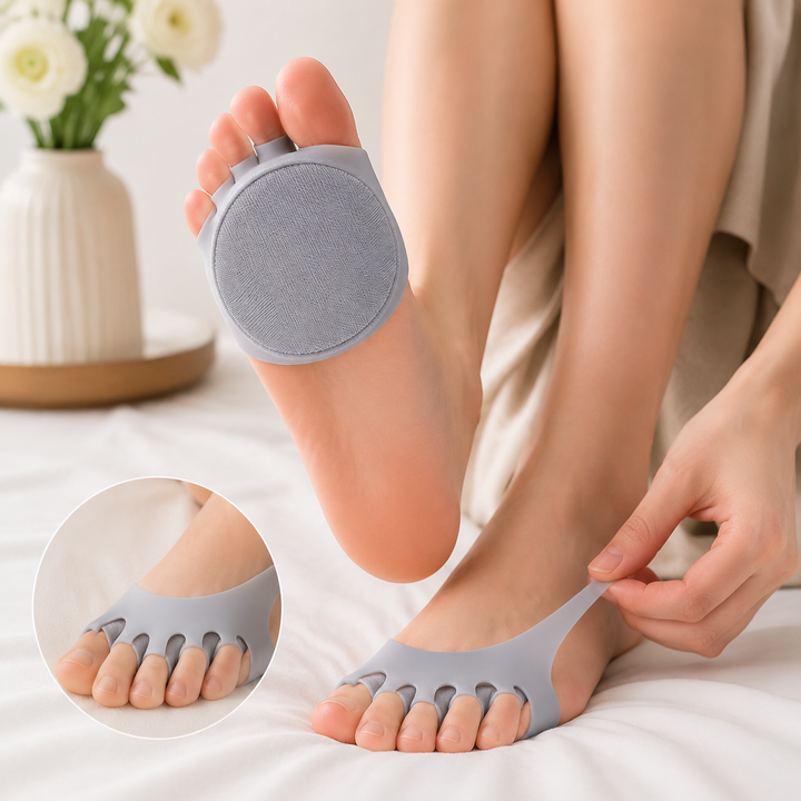 Gevoerde gel-inlegzolen met antislip, onzichtbare pasvorm voor hakken, platte schoenen en sneakers